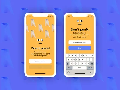 Don't panic subscribe subscription ui ui design