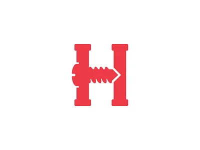 Home Works Logo construction design garage logo logo design logos renovation screw sharp tool tools twist work works