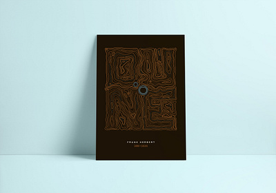 Dune dune frank herbert lettering lines topographic typography worms