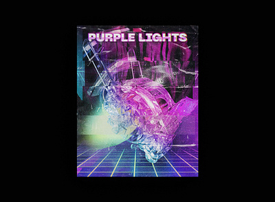 Voidbelow / Purple Lights 3d 80s abstract album art album cover album covers artwork blue cover art daftpunk poster purple purple gradient retrowave synthwave