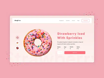 Dough Co. Product Page clean design flat minimal modern product simple ui ux web website