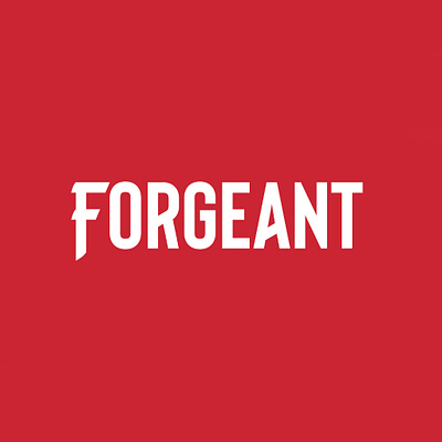 Forgeant branding identity red wordmark