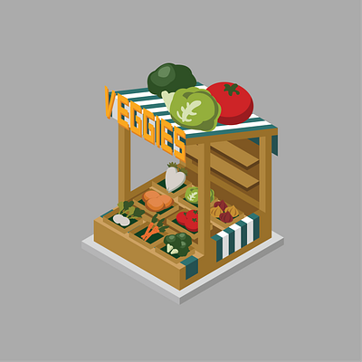 Veggie Stand design food stand illustration illustrator sketch vector vegetables veggie