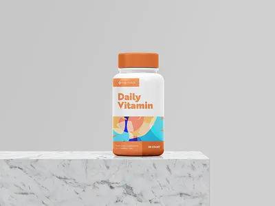 Daily Vitamin Packagin Design design graphic design illustration illustrator layout layoutdesign logo package packaging packaging design packaging mockup typography