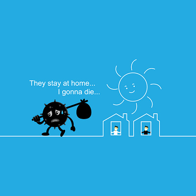 They Stay Home Covid Gonna Die adobe illustrator cartoon character children book corona virus coronavirus covid 19 health care illustration mascot medical vector