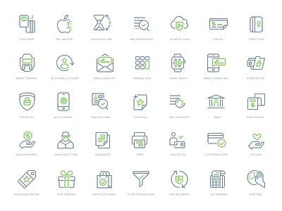 PayJunction Iconography app branding icon icon set iconography identity illustration iphone logo ui web website
