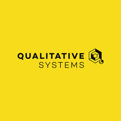 Qualitative Systems Full Lockup + Color branding color design identitiy logo logo design qualitative systems wordmark yellow