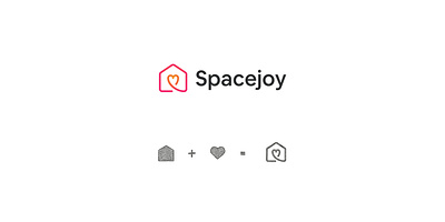 Spacejoy Logo branding creative design design gradient grid logo heart logo home house logo icon mark logo interior decor interior design logo pink spacejoy startup yellow