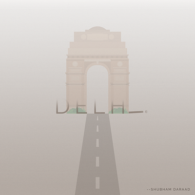 Delhi Pollution design illustration illustrator india message minimal typography