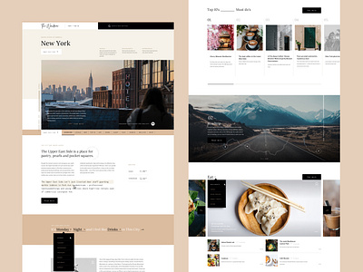 The Wanderer newyork resturant travel ui ui ux ui design website