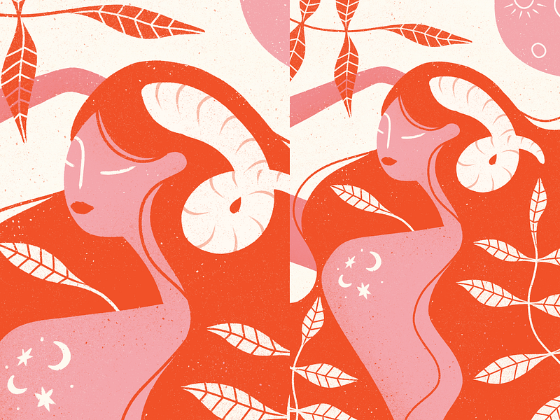 Aries season aries aries illustration aries sign art astrology character composition fire girl girl character girl portrait horoscope illustration illustration art illustration digital illustrations procreate procreate illustration woman zodiac
