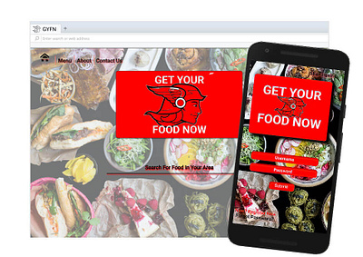 Get Your Food Now App & Web Interface app app design design logo melauxdesign ui ux web