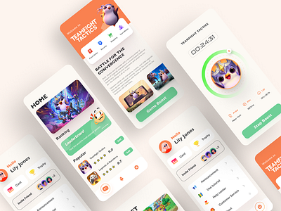 Game Vpn App-2 2020 app application clean design figma game gameboost icon illustration mobile teamfight tactics ui ux vpn vpn app