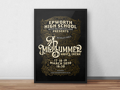 A Midsummer Night's Dream - Poster Mockup adobe fresco calligraphy design hand lettering illustration ipad pro art lettering texture theatre type design typography
