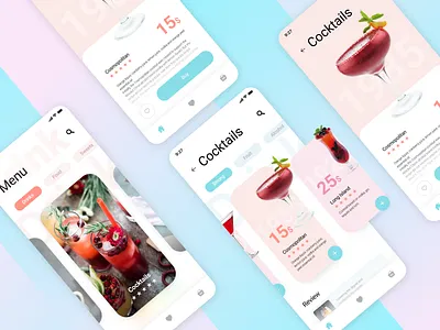 Cafe App app basket cafe cards ui catalog design digital drinks food and drink food app list menu mobile ui