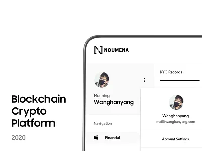 Noumena - Blockchain Crypto Platform bitcoin blockchain btc crypto landingpage minimal minimalist ui ux wallet
