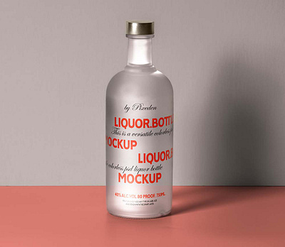 Free Frosted Liquor Bottle Mockup design free psd freebie freebies interface mockup mockup design mockup psd mockup template mockups