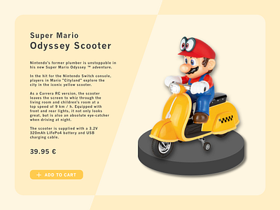 Daily UI 012 - E-Commerce Shop e commerce shop nintendo scooter switch yellow