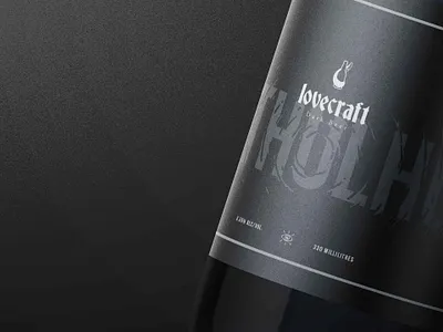 Lovecraft Dark Beer beer beer art beer label branding dark design lettering logo lovecraft octopus