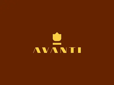 avanti logo art deco design flower logo typography