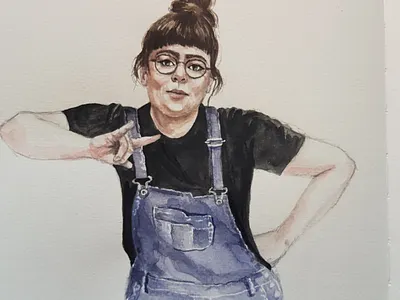 Just do it aquarell illustration portrait sketch watercolor watercolour
