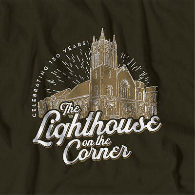 130th Anniversary of FBC hand illustrated screen printing t shirt