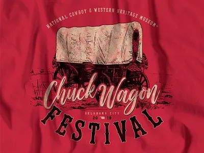Chuck Wagon Festival 2019 chuck wagon cowboy festival screen printing t shirt