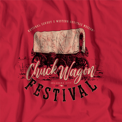 Chuck Wagon Festival 2019 chuck wagon cowboy festival screen printing t shirt