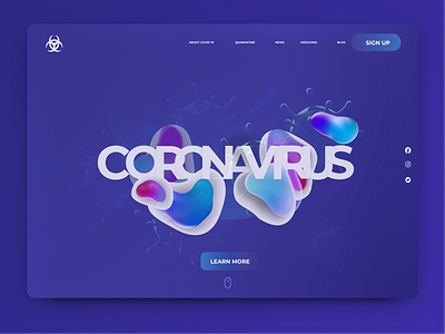 Covid-19 Concept Landing Page app clean coronavirus covid19 design figma fintech gradient interaction design interface landing page medical mobile product design ui ui design user experience ux web web design