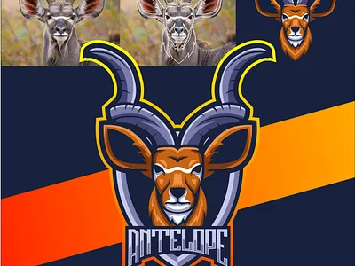 antelope mascot esport logo design animal antelope cartoon charachter deer e sport esport game gamer logo mascot vector