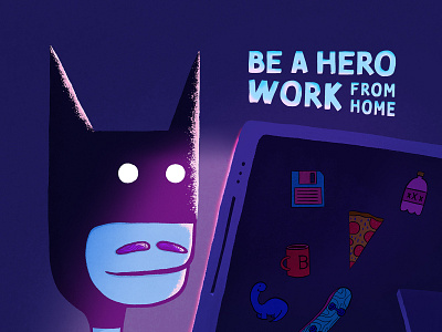 Be a Hero Stay Home / Corona 🦠 art direction artist artwork batman corona corona virus coronavirus covid 19 dark designer dribbble freelancer hero home illustration remote remote work stay home