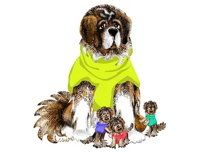 Gulliver and Lilliputians art character character design ddogs digital art digital painting dog flat flat illustration funny dogs illustration illustrationformotion ipadproart kids illustration saintbernard vector vector art vector illustration yorkie yorkshire