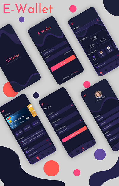 E-Wallet app app design concept concept design design ui ui design wallet app