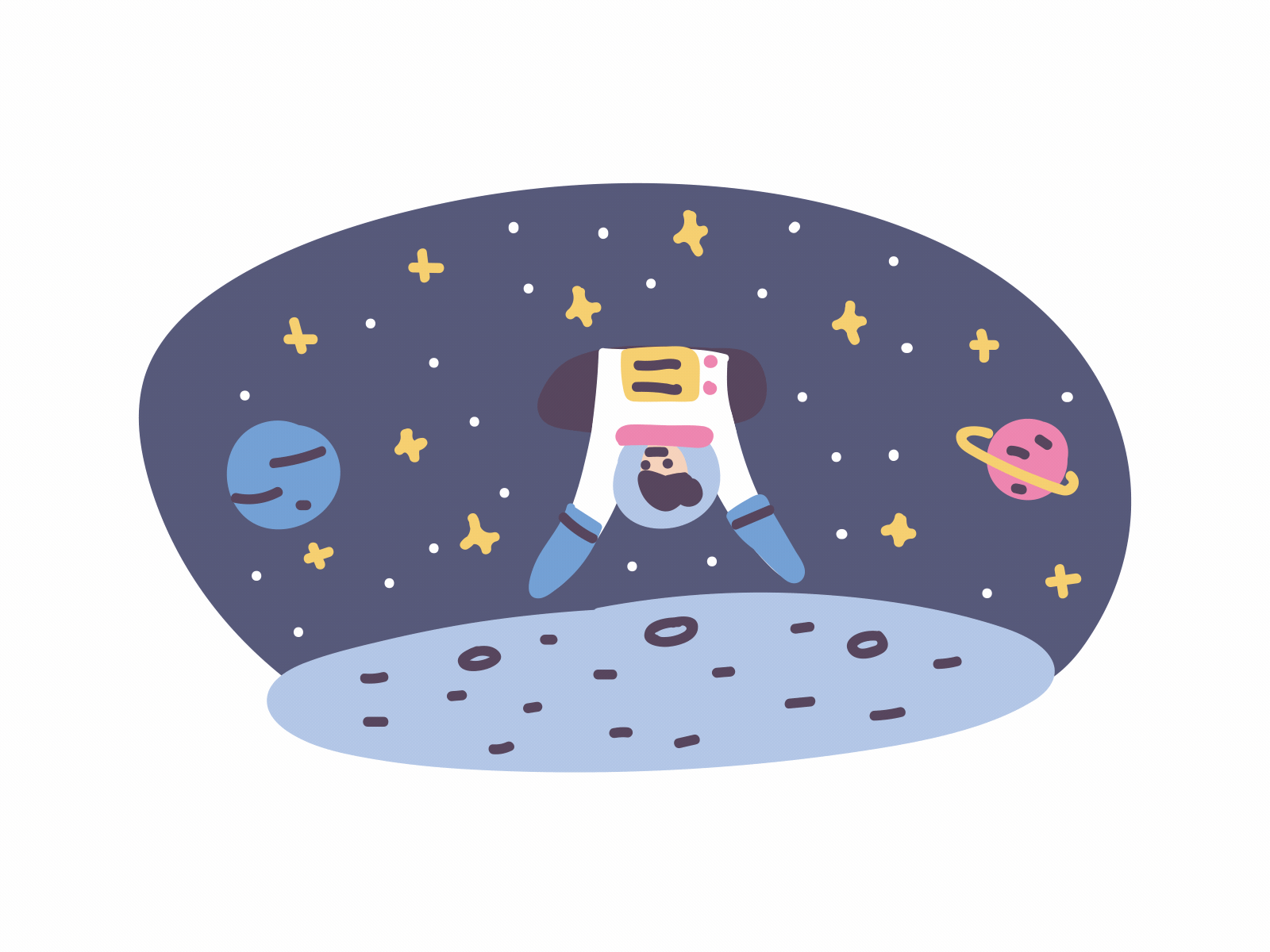 Through the Wormhole animated animation astronaut funny illustration interstellar motion planet space stars vector wormhole