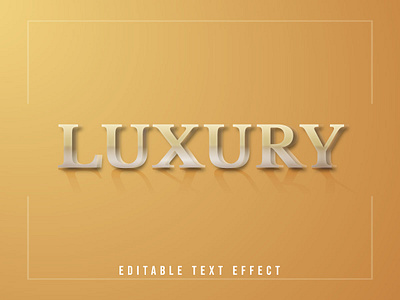 Editable text effect editable elegant gold luxury reflect text effect