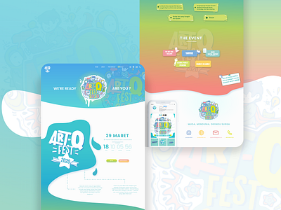 Art-Q fest Event Landing page event landing page landingpages ui web design