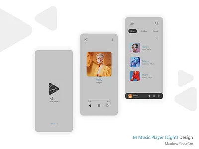 Music Player 2020 2020 trend 2020 trends clean clean ui light light ui m minimal minimalism minimalist minimalist design music music app music player music player app new trend uiux white