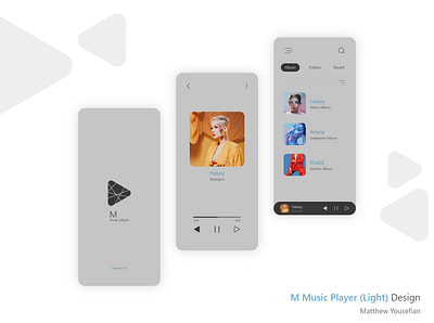 Music Player 2020 2020 trend 2020 trends clean clean ui light light ui m minimal minimalism minimalist minimalist design music music app music player music player app new trend uiux white