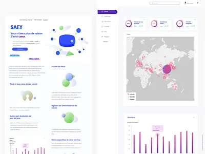 Safy design illustration ui ux web website