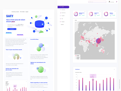 Safy design illustration ui ux web website