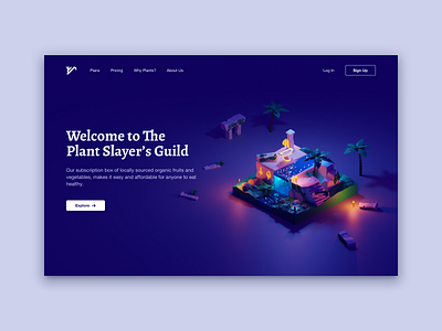 003 Landing Page 003 blender blender3dart dailyui dailyui 003 dailyuichallenge delivery landing landing design landingpage low poly lowpoly lowpolyart raw vegan ui uidesign uidesignchallenge vegan website webui