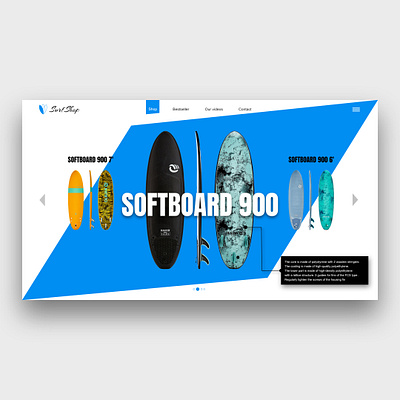 surf shop ui ux web design