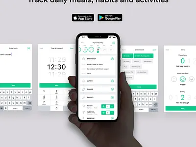 Food Diary App app iphone x ui work in progress