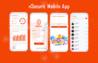 xSecure App UI design figma minimal ui ux web