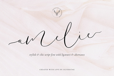 Amelie - Chic & Elegant Script Font branding branding font creative creative market elegant feminine font fonts logo script font script fonts signature signature font