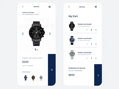 Watch Shop App app cart checkout process mobile shop shopping cart ui uidesign uiux watch watch shop watches