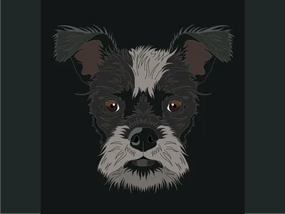 Solo design digital illustration dog illustration illustrator lineart terrier
