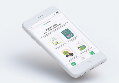 Weekly Tasks Page - I AM CHANGE animation app change flat green minimal motivation neomorphism ui design ux design