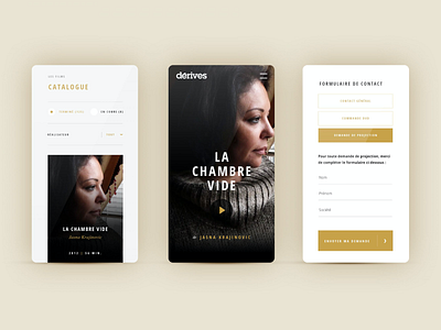 Dérives — Mobile catalog film uidesign uxdesign