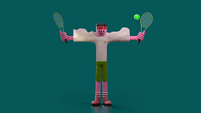 Letter T - 36 days of type 36daysoftype07 3d 3d illustration c4d character illustration redshift rendering